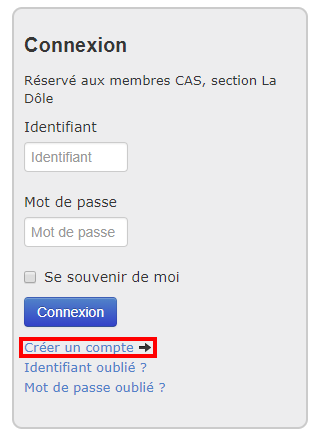 Connexion au site